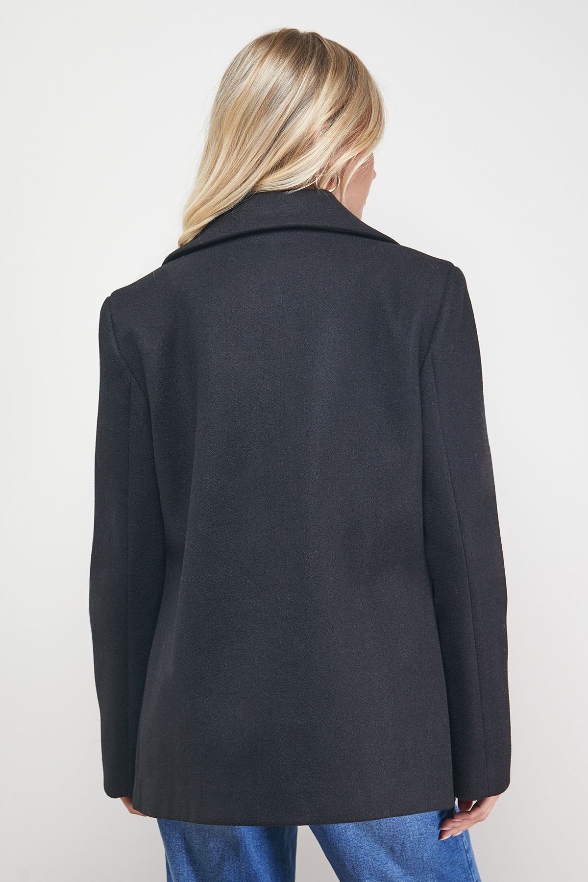 Oasis Oasis Women's Double Breasted Blazer Coat in Black - 4