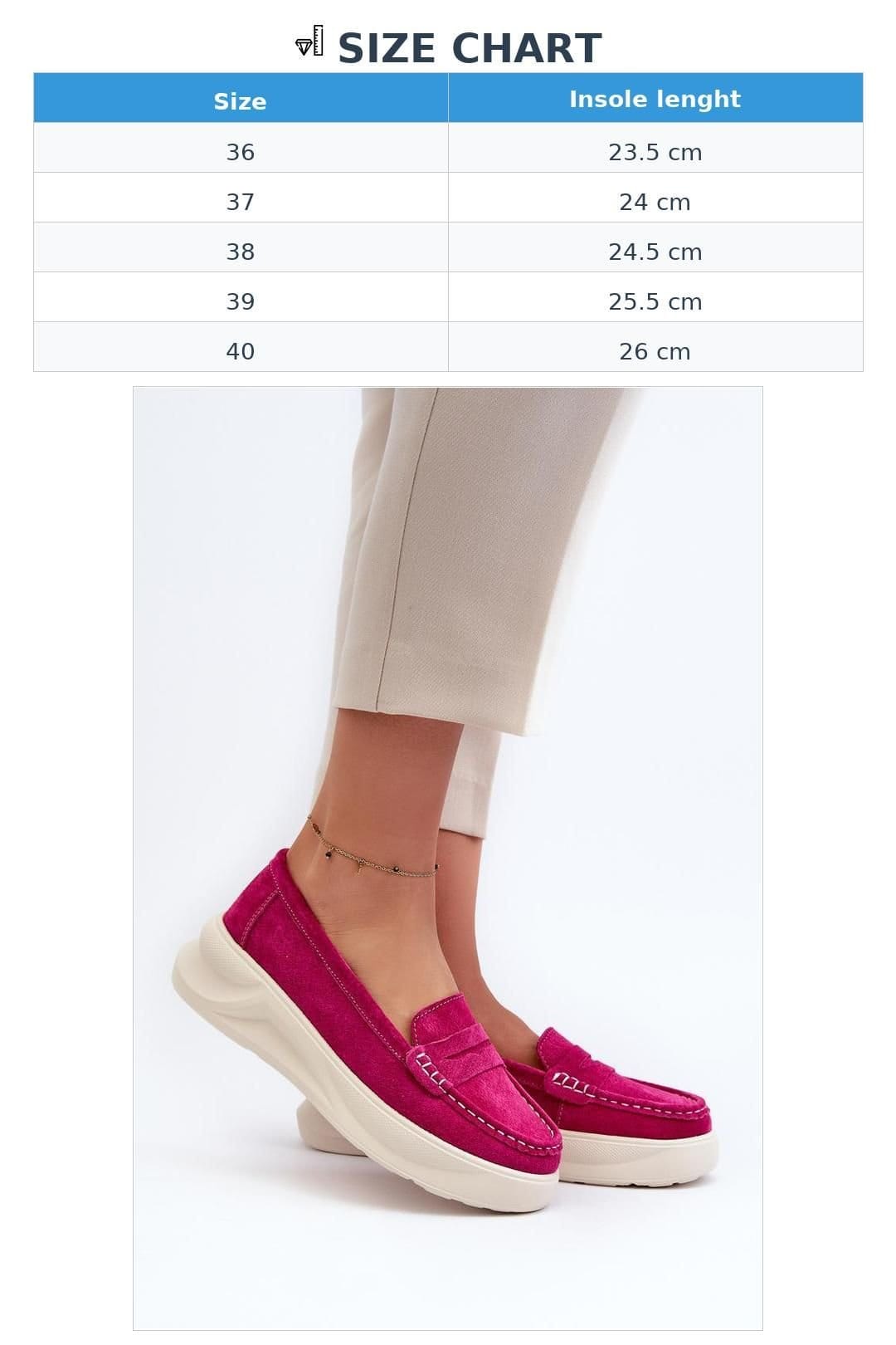Love Lace Love Lace Women's Natural Suede Platform Moccasin Shoes with Rounded Toe Comfort in Pink - 4