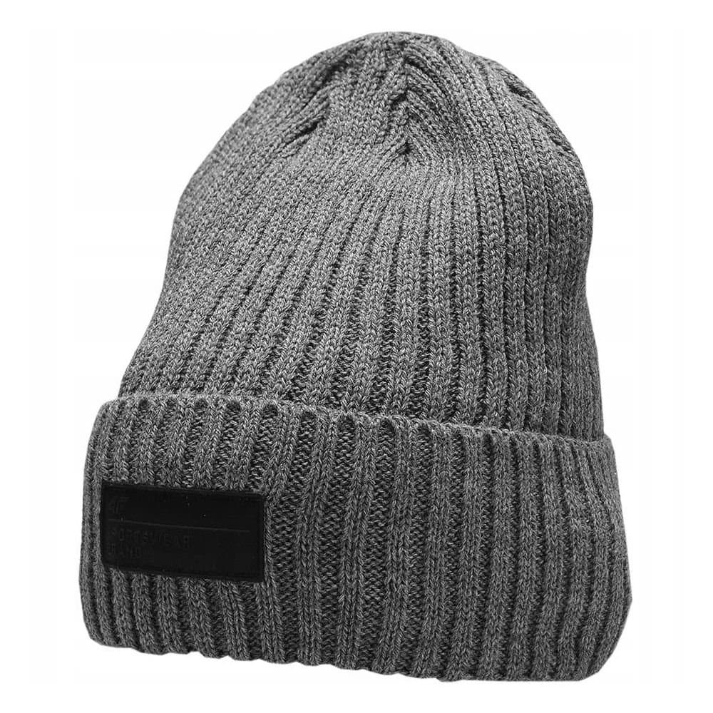 4F 4F Men's H4Z22CAM01324M Beanie in Light Grey