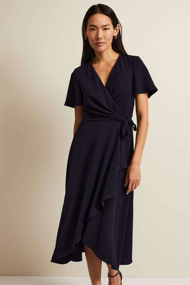 Phase Eight Phase Eight Women's Julissa Wrap Midi Dress in Dark Navy - 2