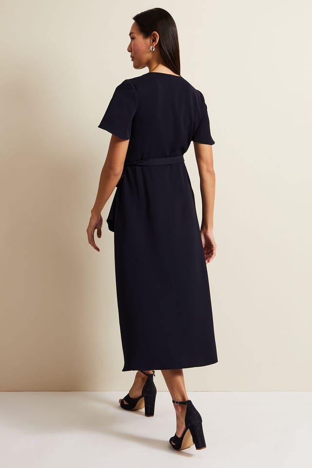 Phase Eight Phase Eight Women's Julissa Wrap Midi Dress in Dark Navy - 3