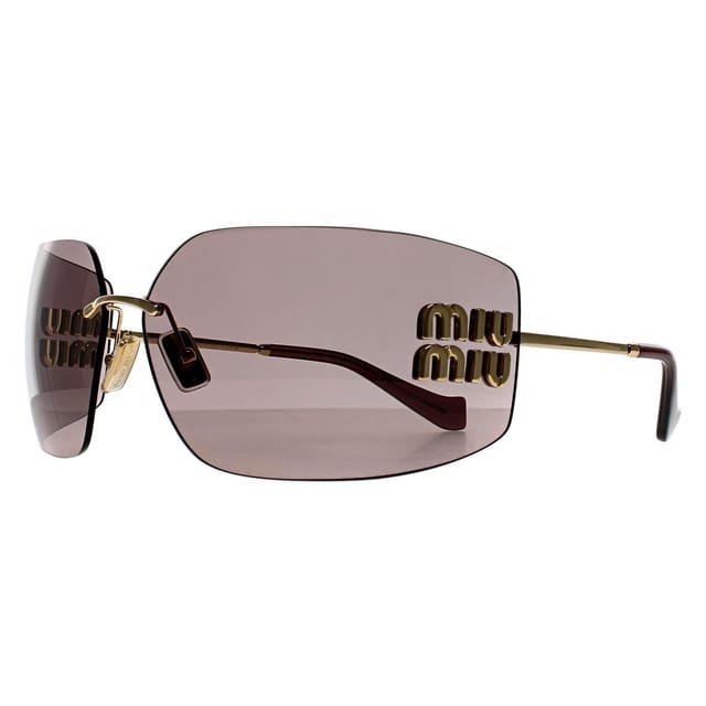 Miu Miu Miu Miu Women's Rimless Gold Light Purple Brown MU54YS - 2