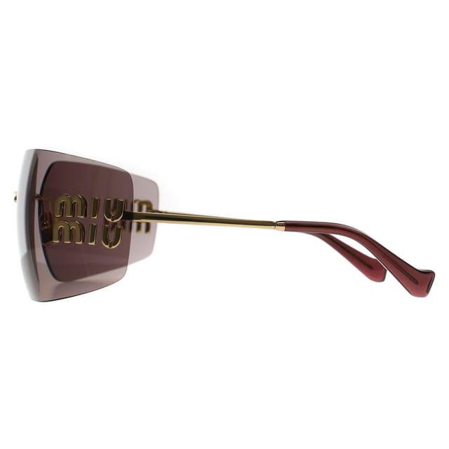 Miu Miu Miu Miu Women's Rimless Gold Light Purple Brown MU54YS - 3