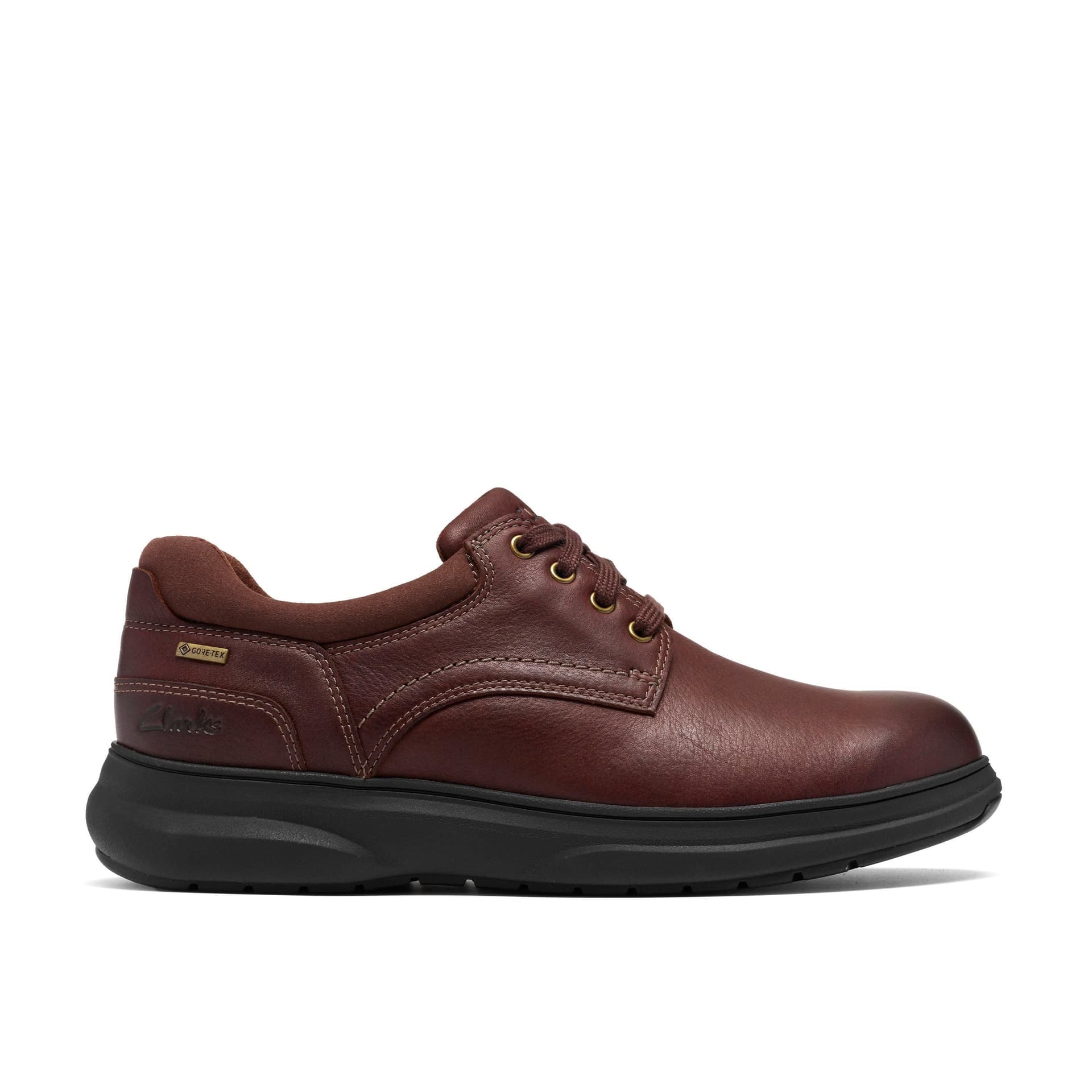 Clarks Clarks Men's Mullan OXGTX Dark Brown Leather