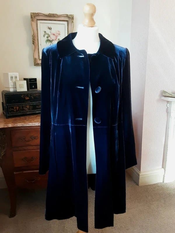 Per Una Per Una speziale silk velvet occasion purple coat 14