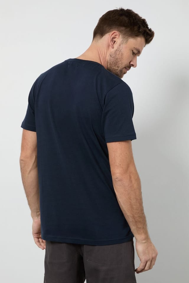 Maine Maine Men's Navy Engineered Stripe T-shirt - 3