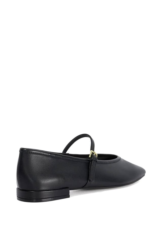 Dune London Dune London Women's Wide Fit 'Hearthrob' Leather Ballet Pumps in Black - 3