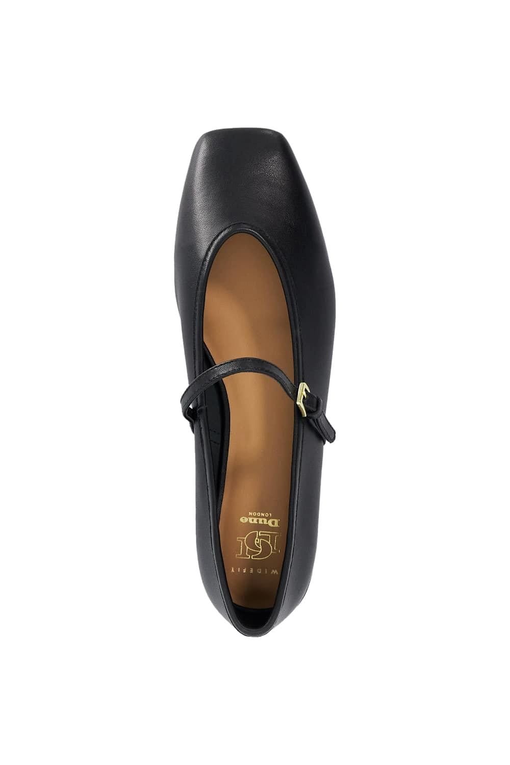 Dune London Dune London Women's Wide Fit 'Hearthrob' Leather Ballet Pumps in Black - 4