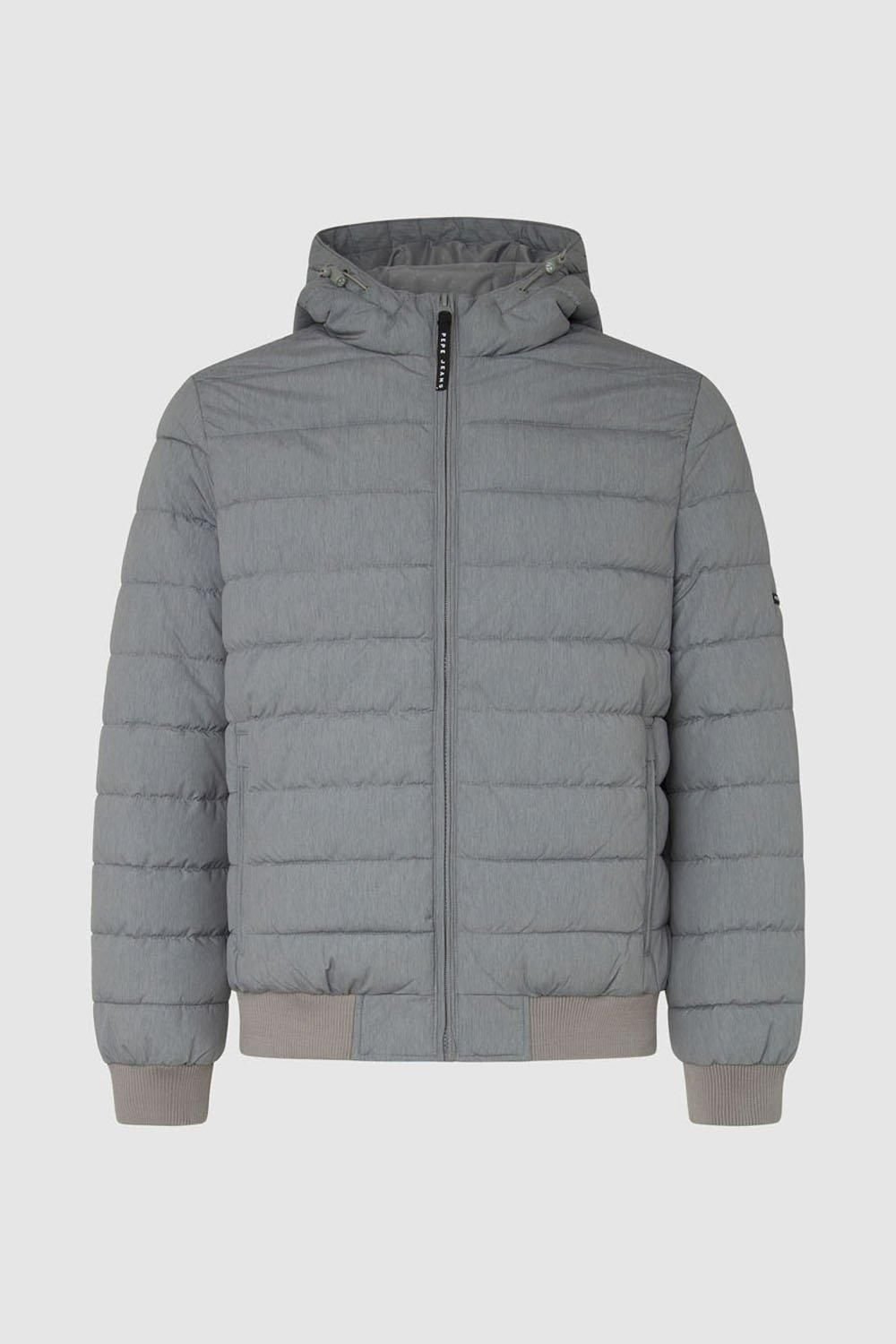 Pepe Jeans Pepe Jeans Men's Tomek Padded Full Zip Hooded Jacket Grey - 2