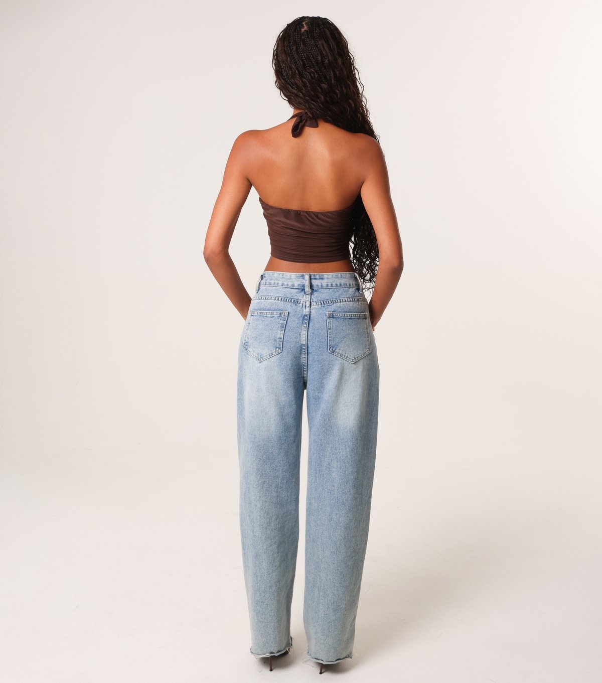 Pink Vanilla Women's Brown Knotted Jersey Halterneck Top Pink Vanilla New Look - 4