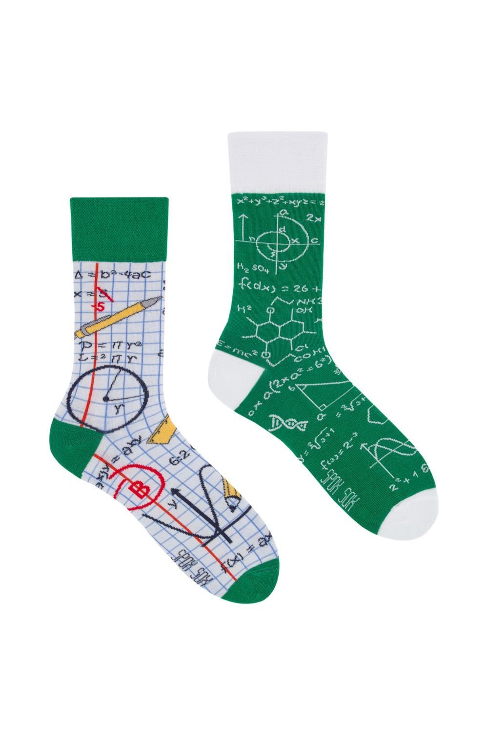 SPOX SOX SPOX SOX Men's 1 Pack Mismatched Novelty Odd Socks - Back 2 School - 2