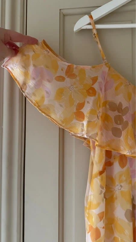 Never Fully Dressed Never fully dressed yellow patterned strappy midi dress