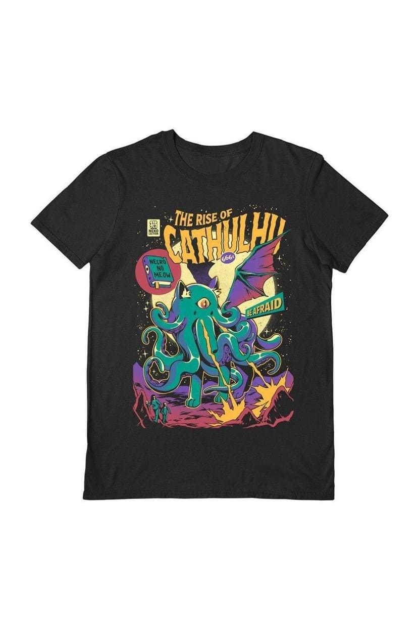 Ilustrata Ilustrata Men's Rise Of Cathulhu T-Shirt in Black - 1