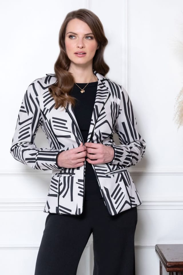 Hot Squash Hot Squash Women's Piping Detail Jacket in Grey - 2