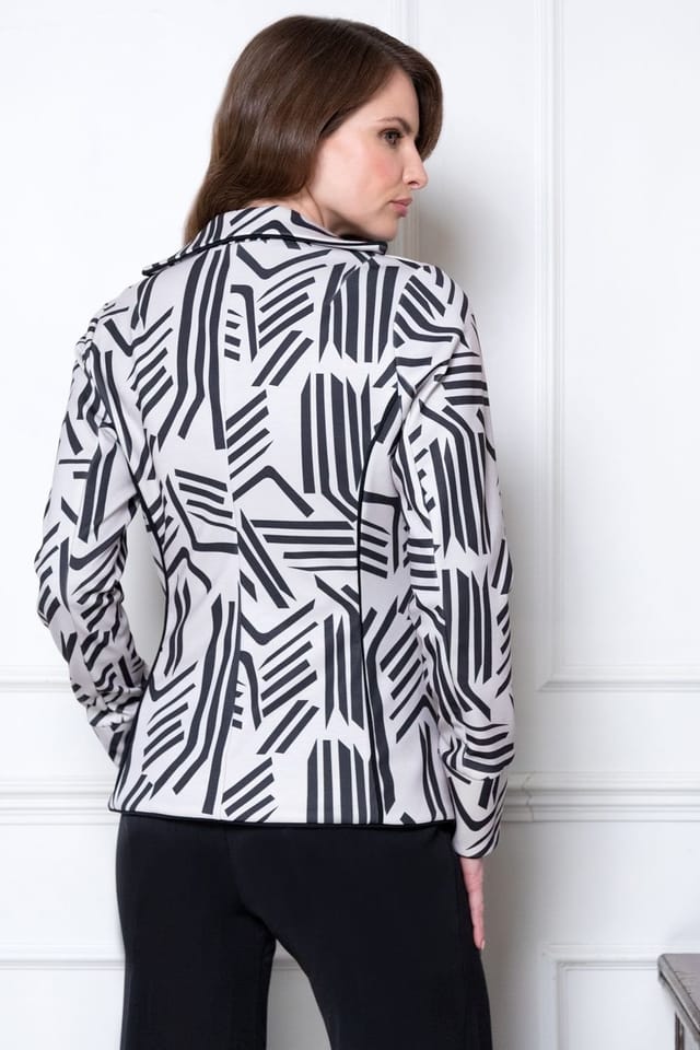 Hot Squash Hot Squash Women's Piping Detail Jacket in Grey - 3