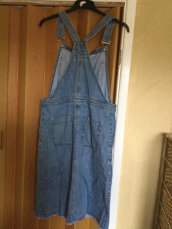 ASOS Ladies denim pinafore dress size 12 - 1