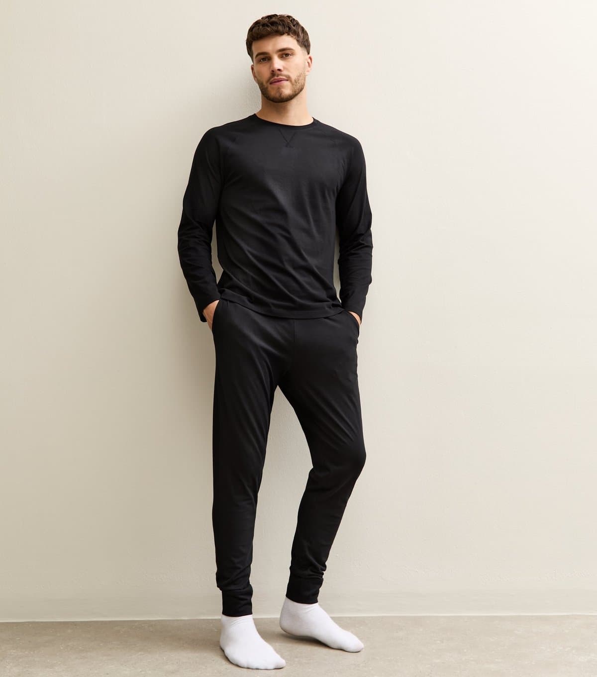 New Look Men's Black Slim Fit Pyjama Set New Look
