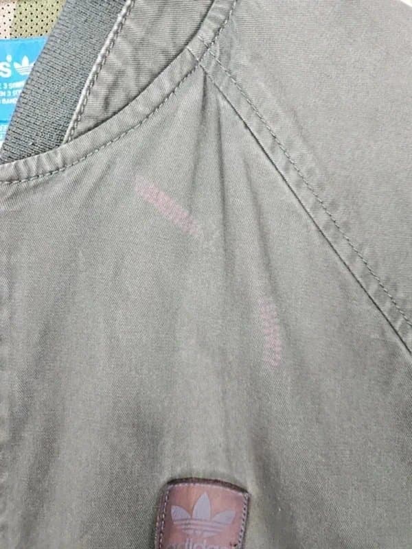 adidas Adidas Originals Jacket Green Bomber Camo Lined Zip Mens L XL Fit