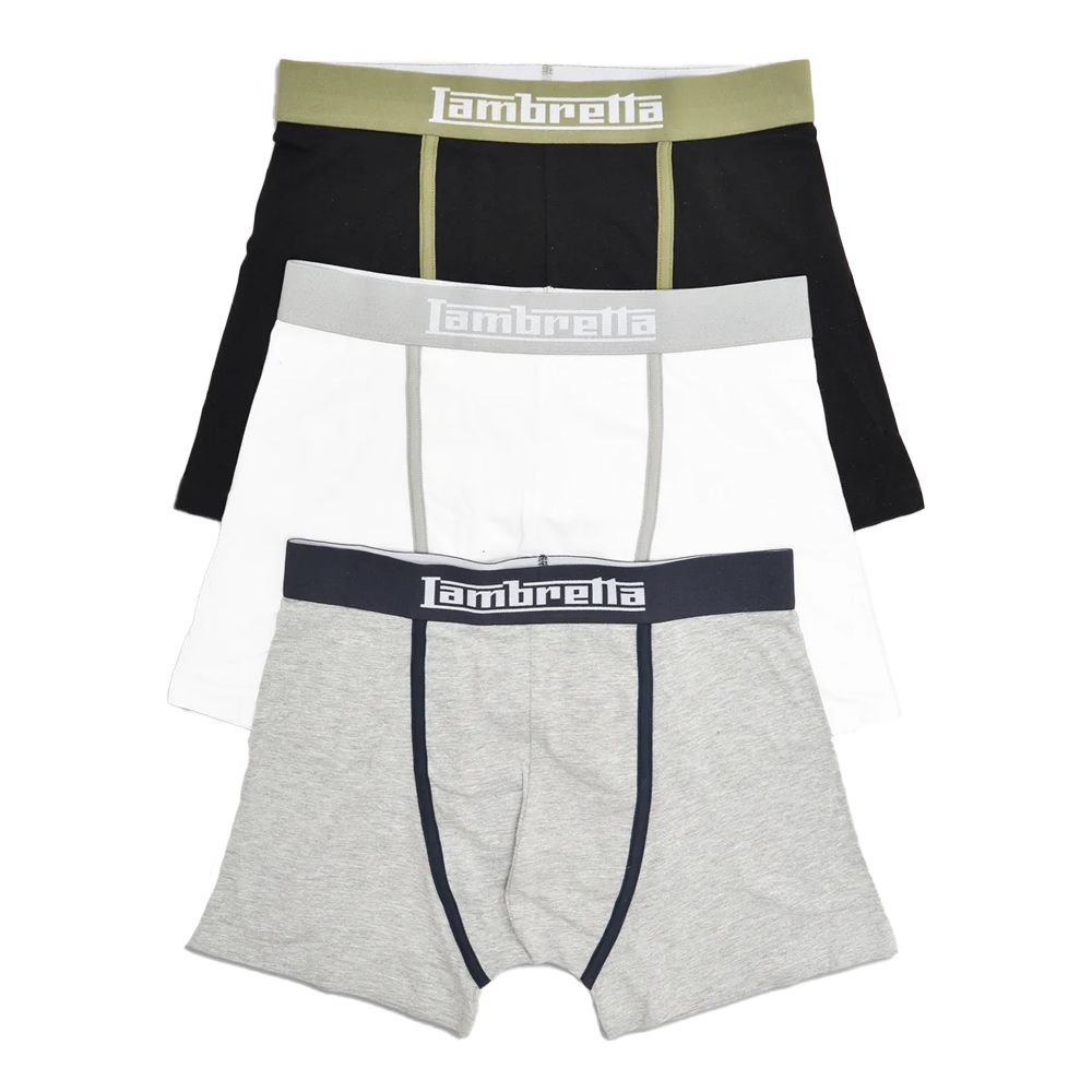 Lambretta Lambretta Men's Classic Boxer Shorts (Pack of 3) in Black - 3
