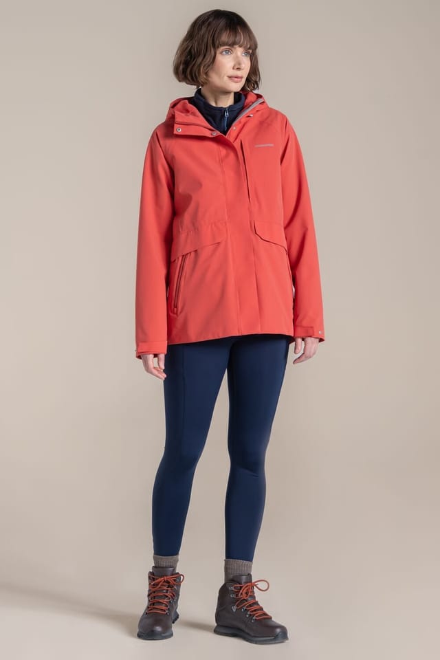 Craghoppers Craghoppers Women's Caldbeck Wind-Resistant AquaDry Waterproof Jacket in Dark Red - 3