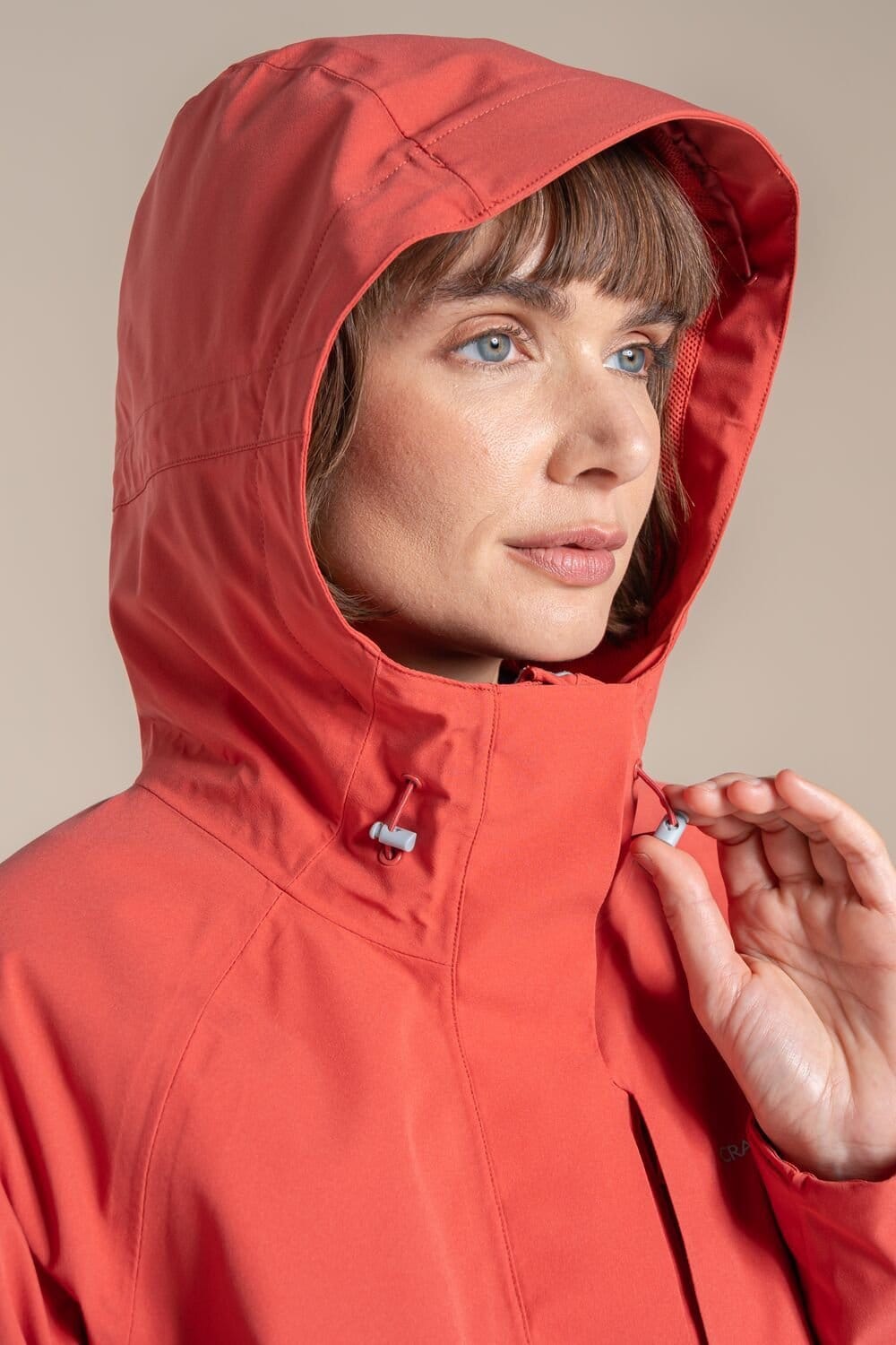 Craghoppers Craghoppers Women's Caldbeck Wind-Resistant AquaDry Waterproof Jacket in Dark Red - 4