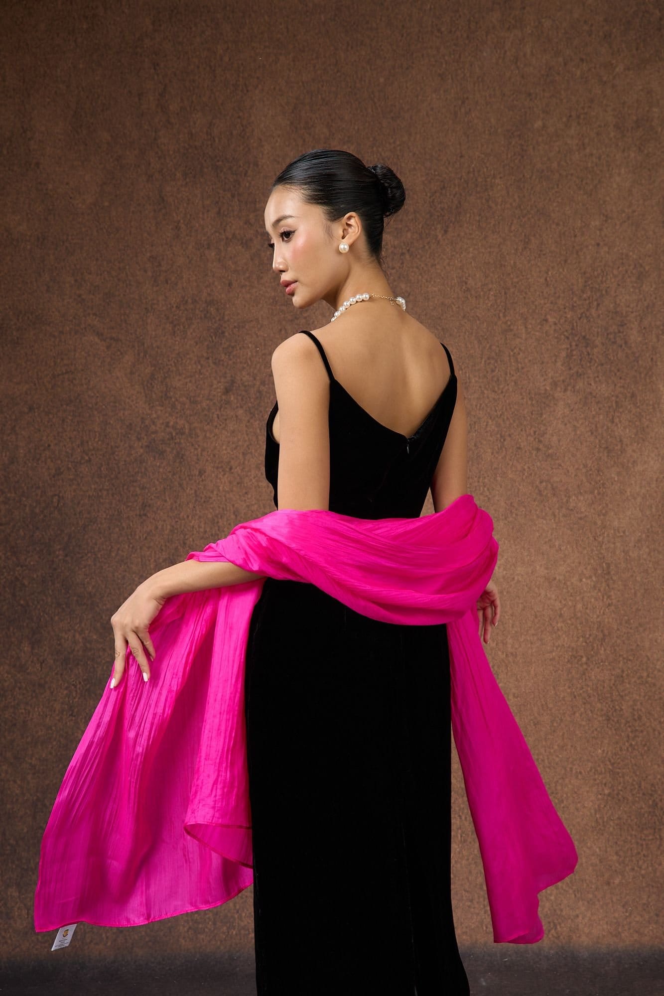 Silk and Bears Silk and Bears Women's Hot Pink Silk Scarf - Wedding Shawl, Lightweight Elegant Wrap in Bright Pink - 4