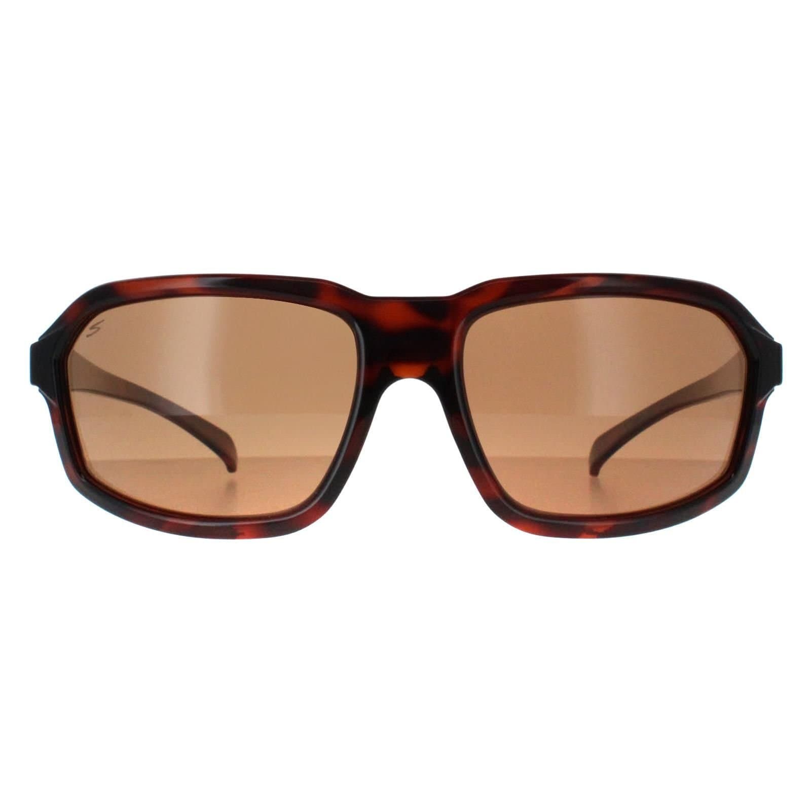 Serengeti Serengeti Men's Wrap Shiny Tortoise Saturn Drivers Polarized Hext in Brown
