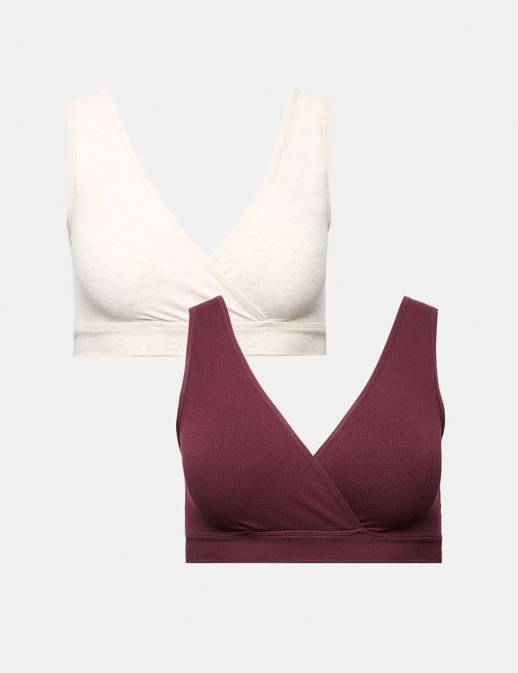 Marks & Spencer M&S 2 Pack Lounge Nursing Maternity Bras Wine Mix