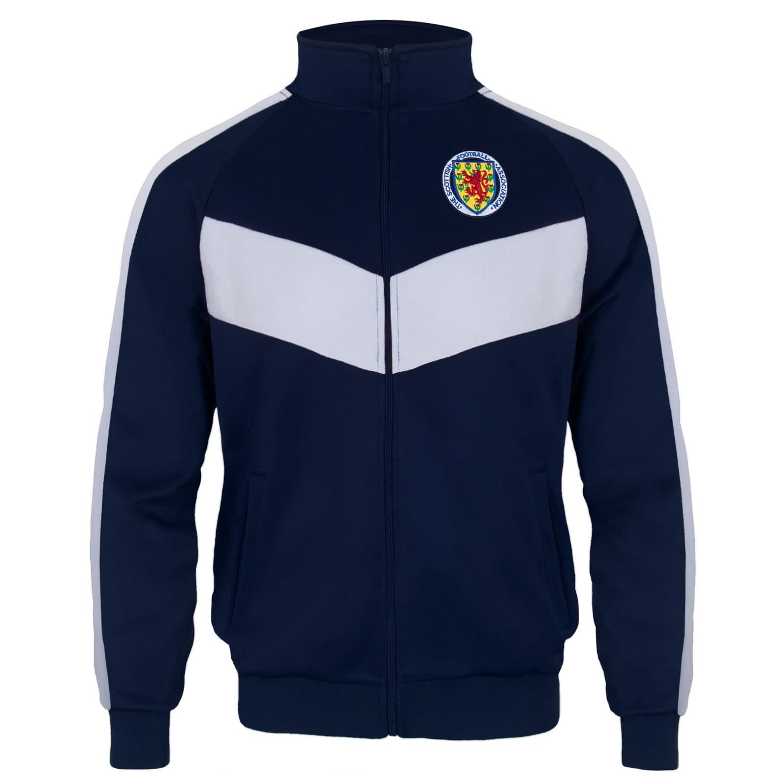 Scottish FA Scottish FA Men's Adults Retro Track Top Jacket in Navy