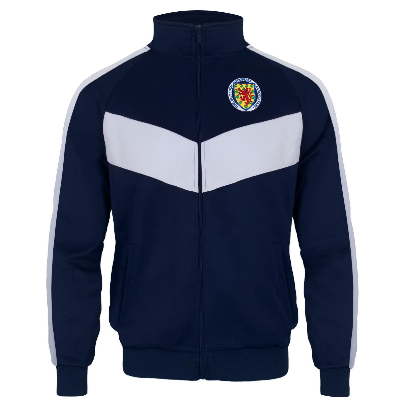 Scottish FA Scottish FA Men's Adults Retro Track Top Jacket in Navy - 3