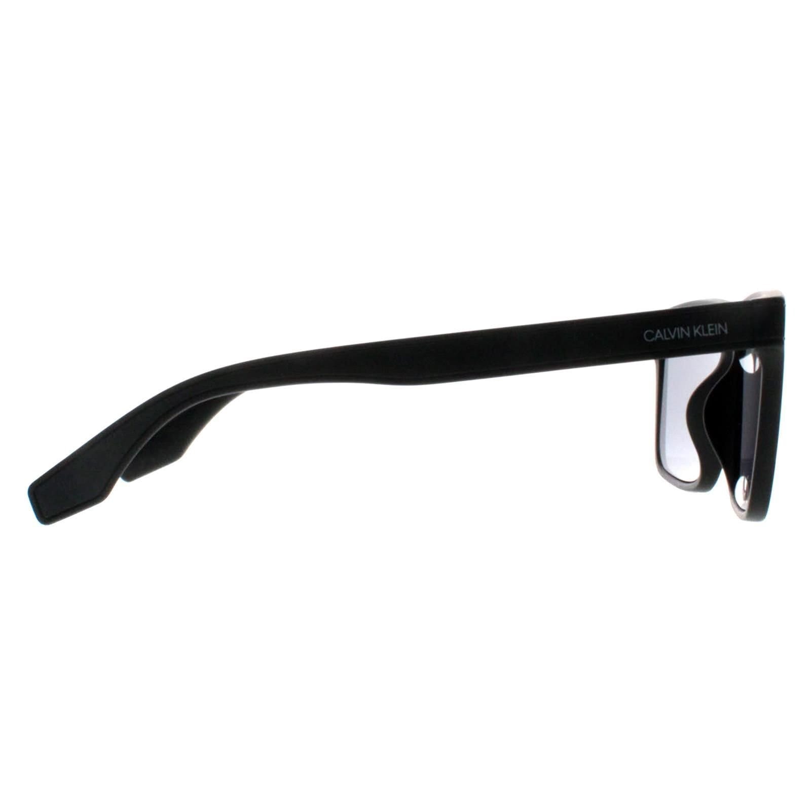 Calvin Klein CALVIN KLEIN Men's Square Matte Cargo Solid Smoke CK20521S in Black - 4