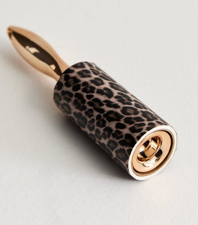 New Look Brown Leopard-Print Lint Roller New Look - 2