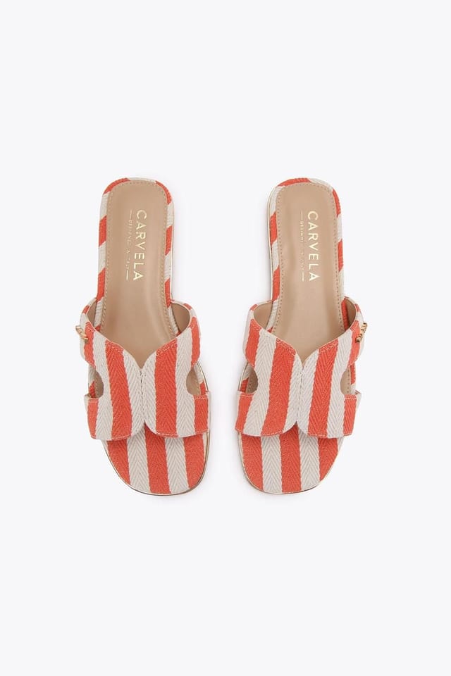 Carvela Carvela Women's 'Rivo' Fabric Sandals in Orange - 2