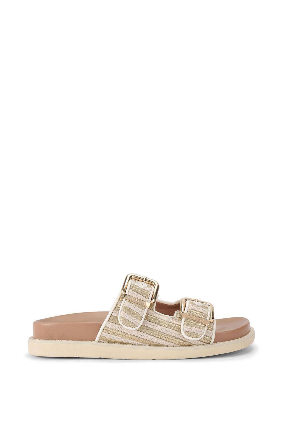 Carvela Carvela Women's 'Soprano Flat' Fabric Sandals in Cream - 2