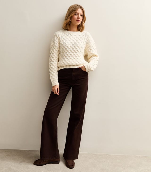 New Look Women's Cream Chunky Cable Knit Jumper New Look - 3