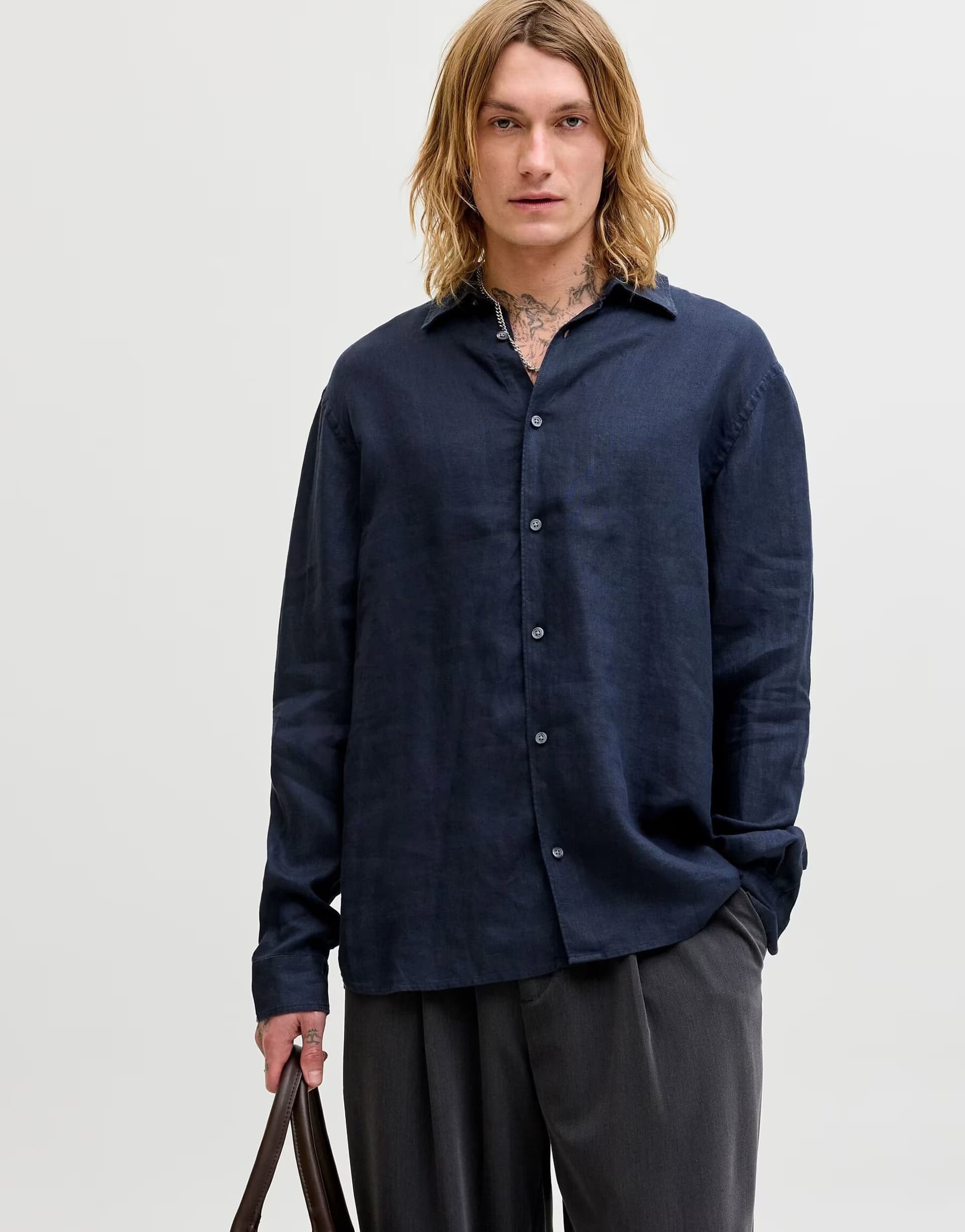 ASOS Jack & Jones Shirt in chambray blue