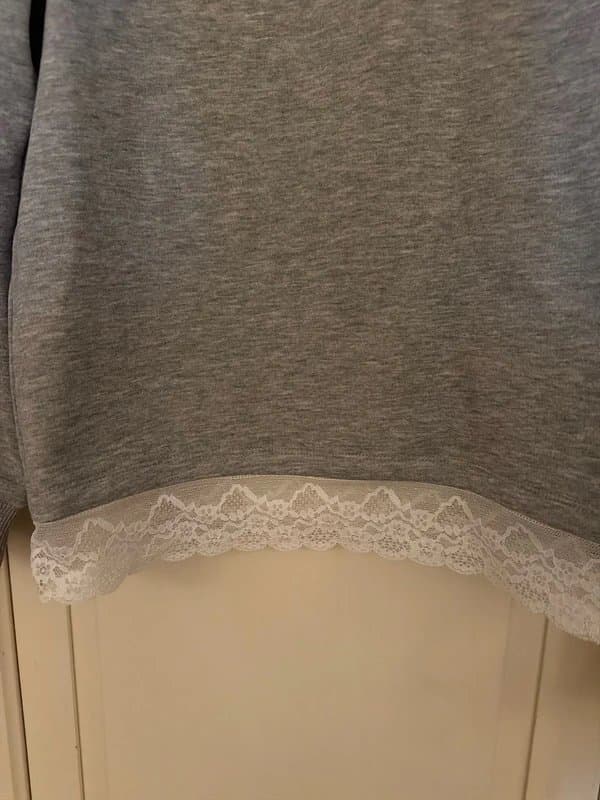 ASOS Asos grey ladies lace jumper sweatshirt BNWT small S 8 10