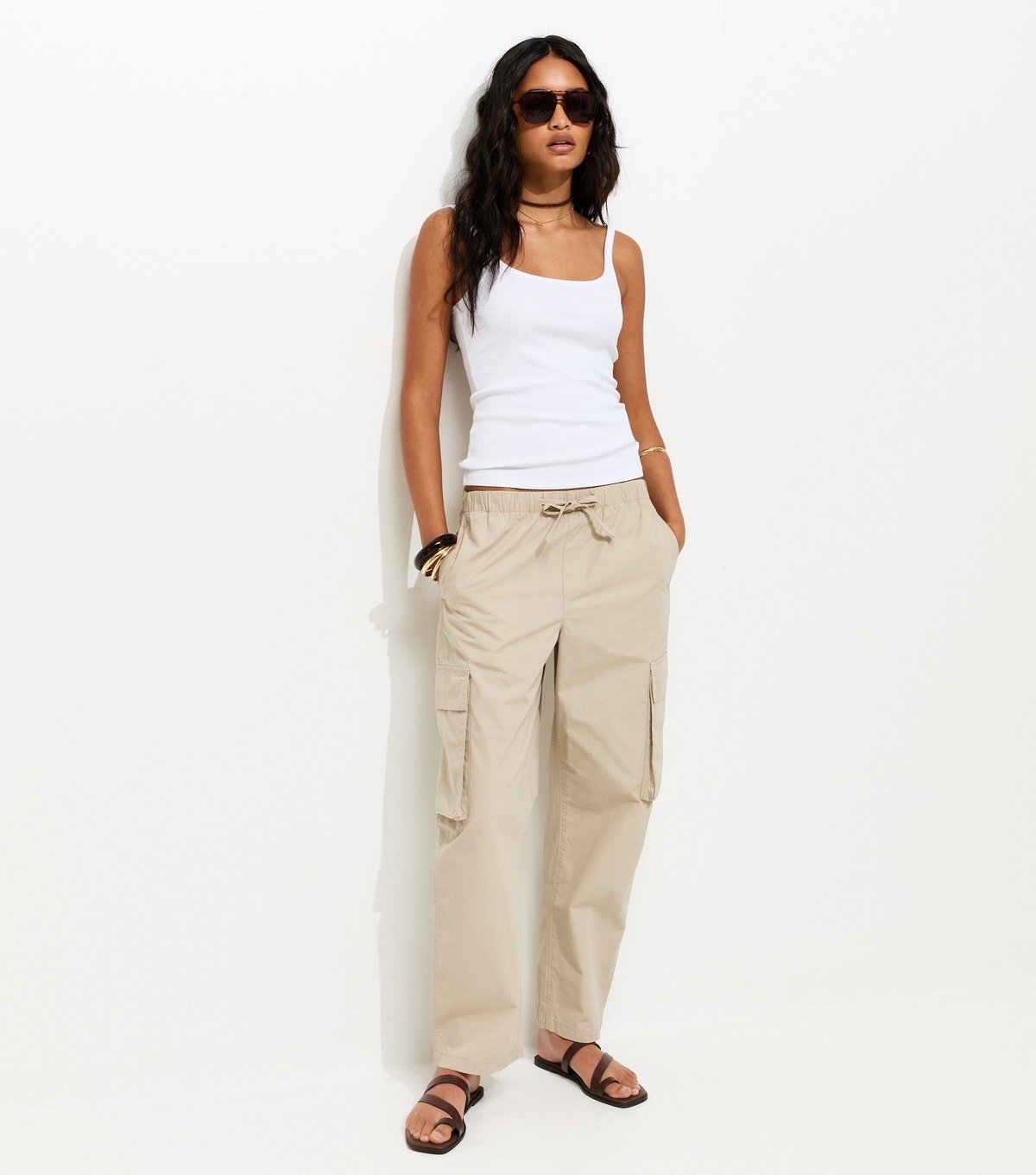 New Look Women's White Ribbed Strappy Cami Top New Look - 3