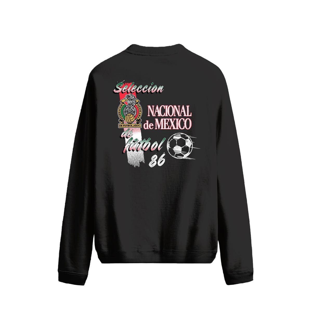 Toffs Football Toffs Football Men's Mexico 86 National Team Retro Sweatshirt - Black - 1