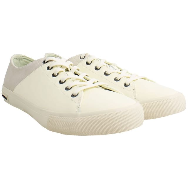Seavees Seavees Men's Monterey Lace-Up White Suede Leather Shoes - 2