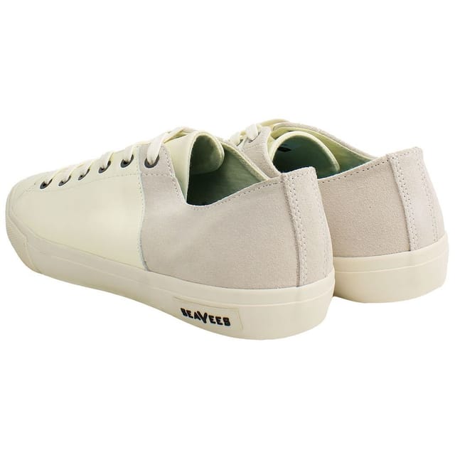 Seavees Seavees Men's Monterey Lace-Up White Suede Leather Shoes - 3