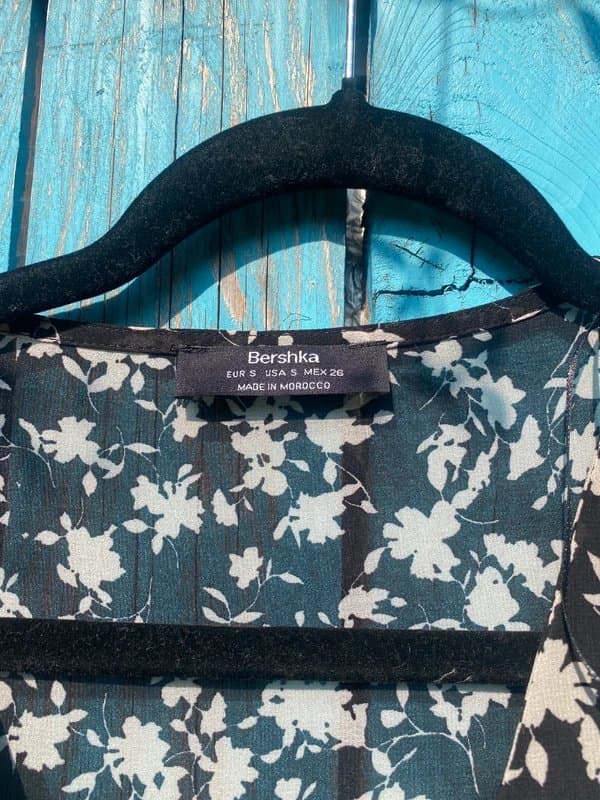 Bershka Floral Chiffon midi dress