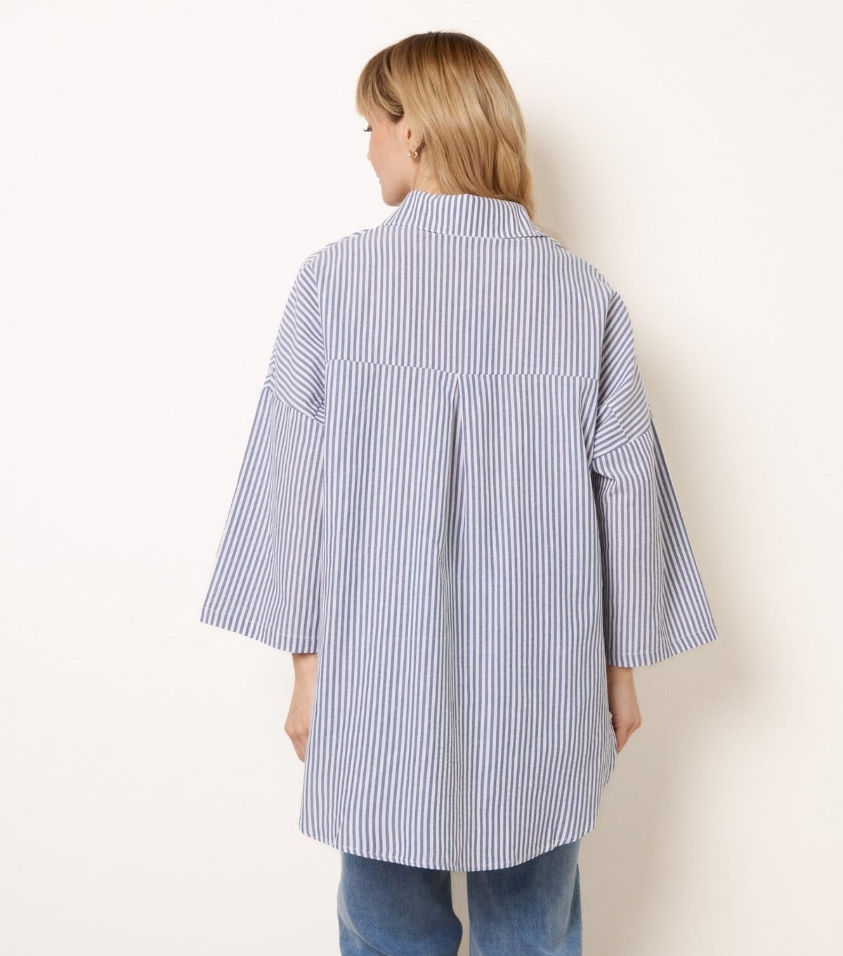 Blue Vanilla Women's Blue Striped Seashell Button Shirt Blue Vanilla New Look - 4