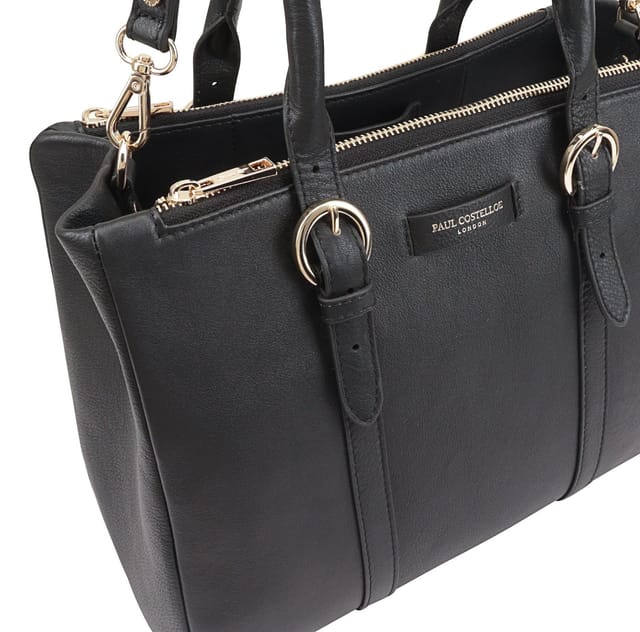 Paul Costelloe Paul Costelloe Women's Salween Leather Multi Way Bag in Black - 3