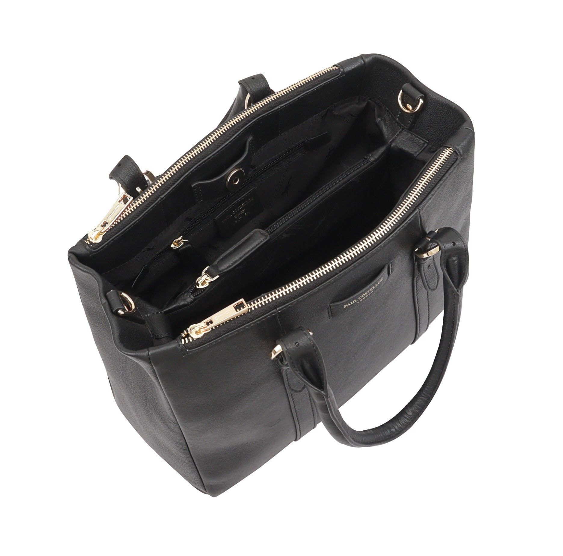 Paul Costelloe Paul Costelloe Women's Salween Leather Multi Way Bag in Black - 4