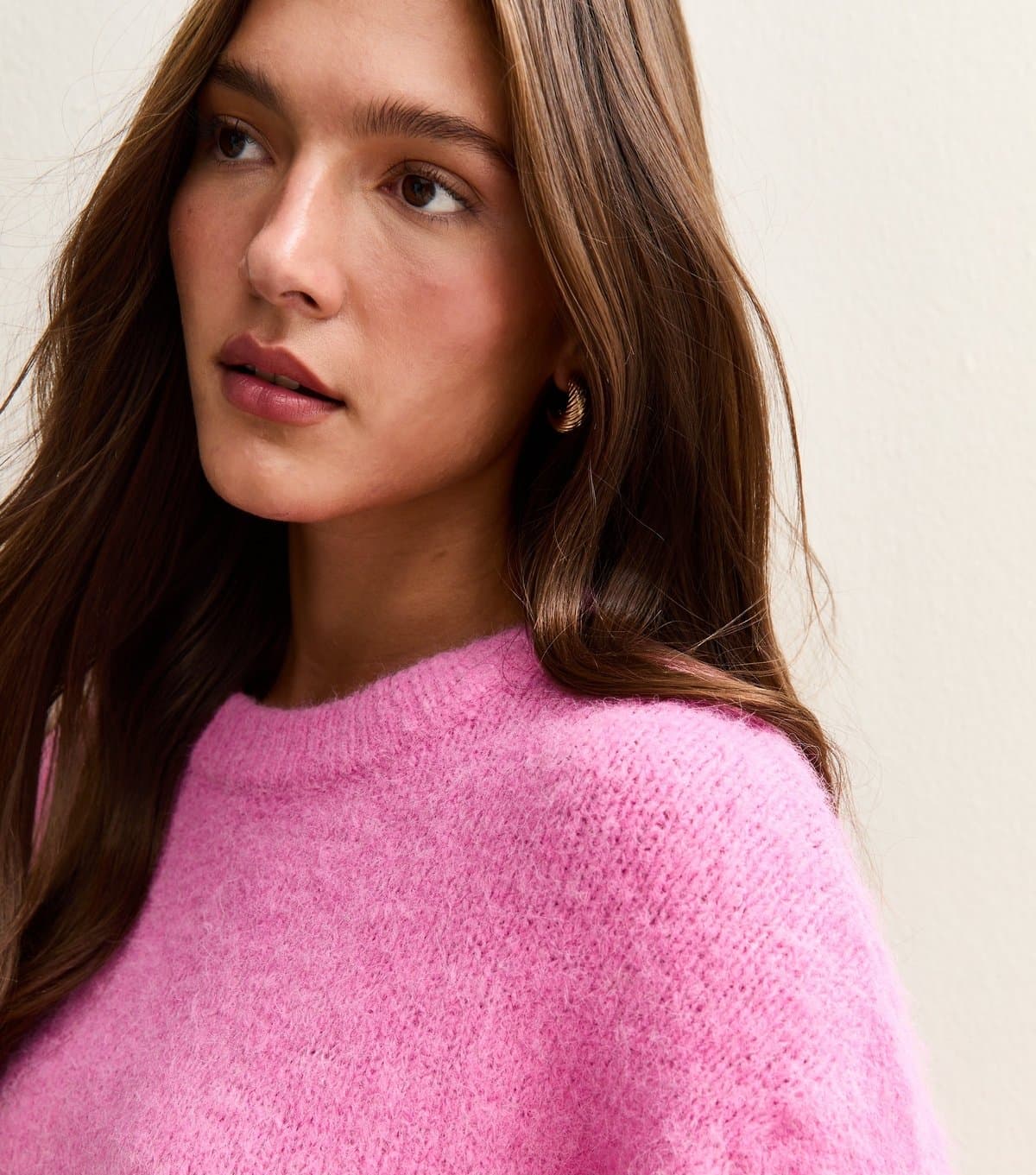 Sunshine Soul Sunshine Soul Pink Crew Neck Cropped Jumper
