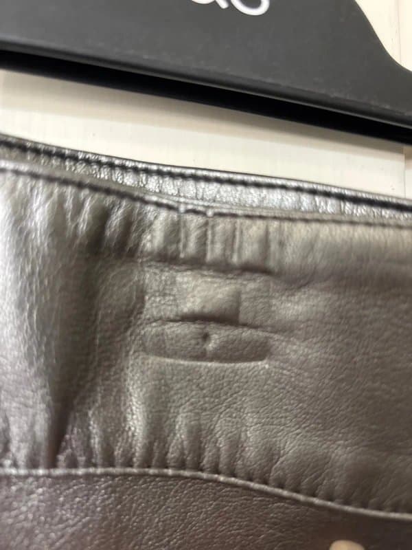 Never Fully Dressed Silver vegan leather skirt