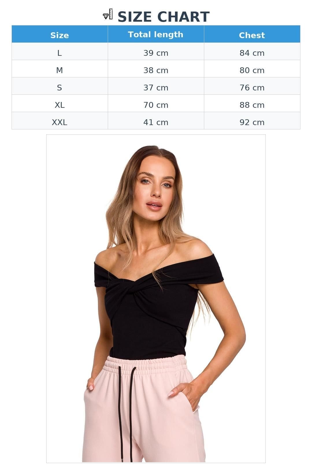 Love Lace Love Lace Women's Summer Knot Front Shoulder Blouse in Black - 4