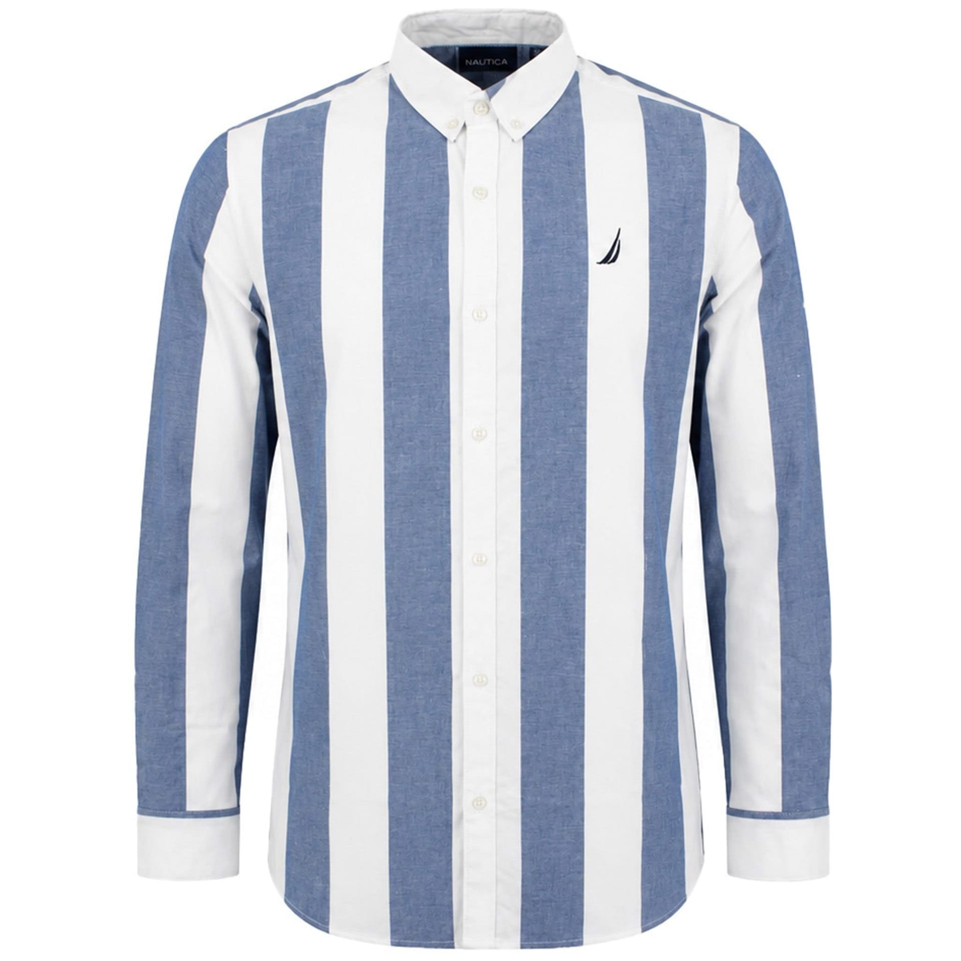 Nautica Men's Inwood Blue/White Striped Shirt