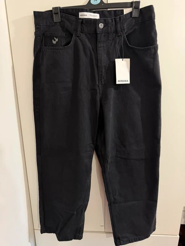 Bershka loose black baggy jeans